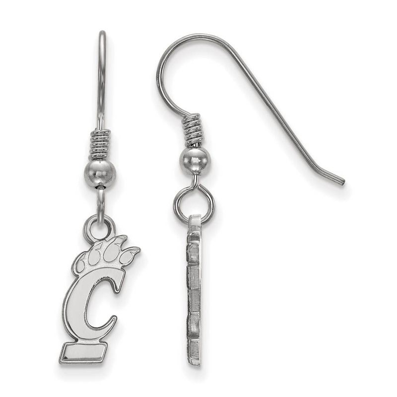 Sterling Silver University Of Cincinnati Small Dangle Earrings